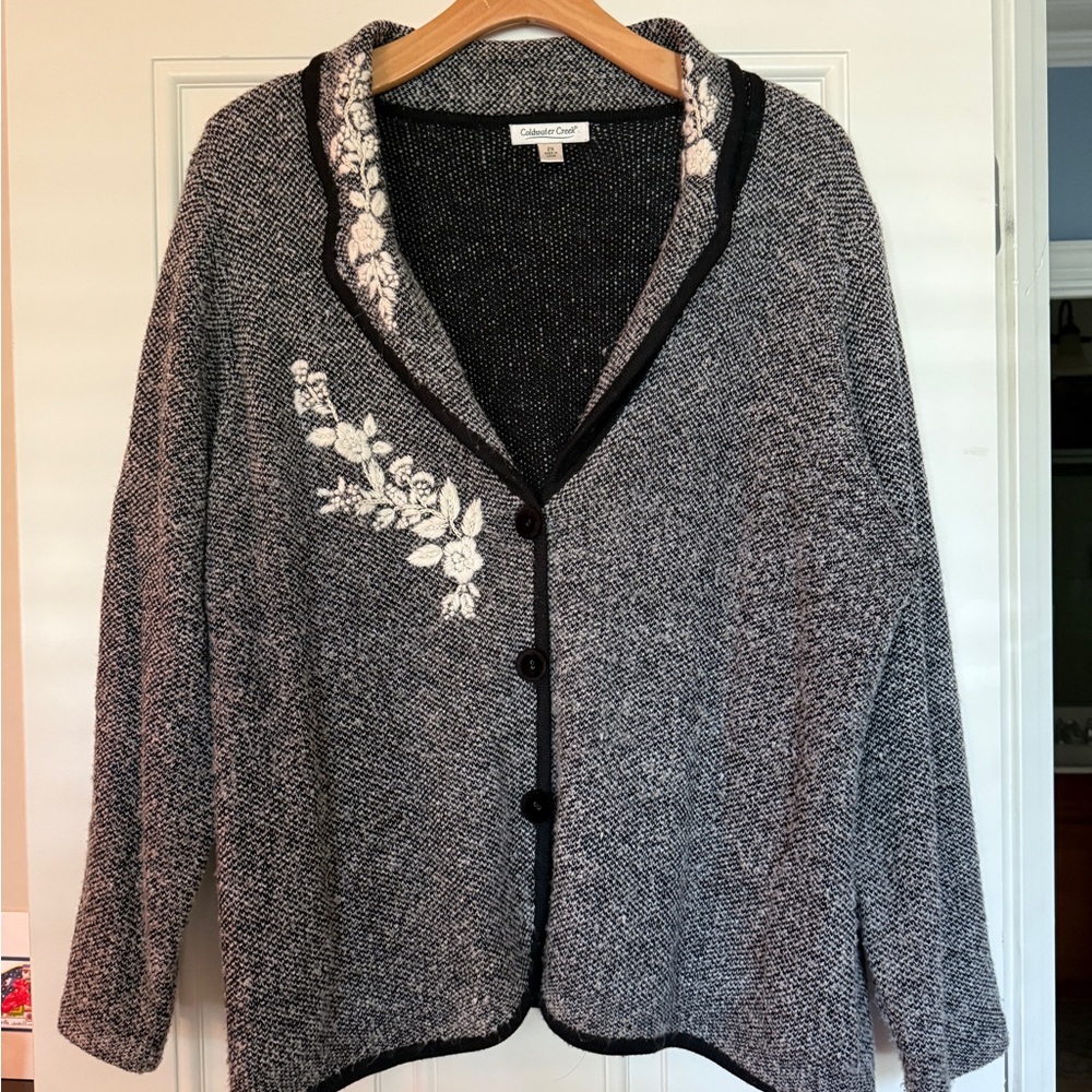 Coldwater Creek Black and White Women's Cardigan